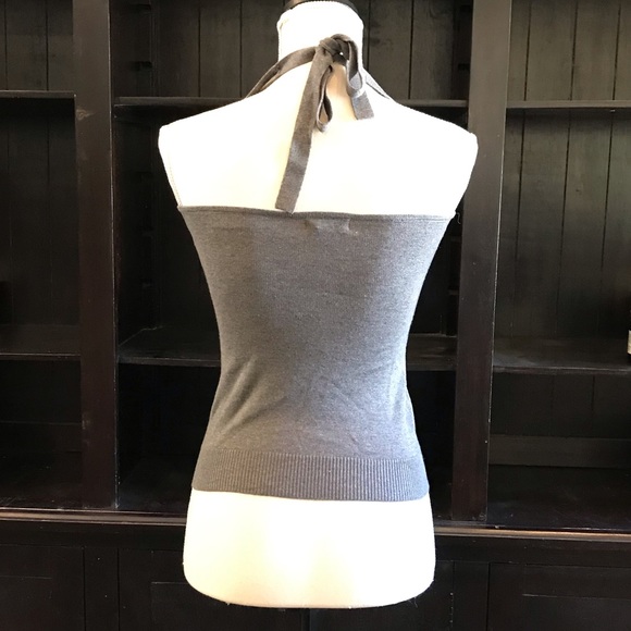 Y.A.R.N.S Gray Knit Halter Top - Picture 3 of 7